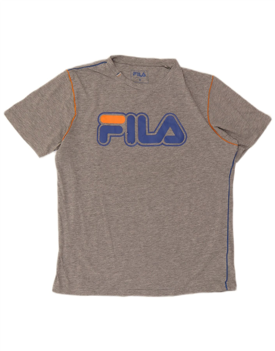 Fila Mens Graphic T-Shirt Top Medium Grey Flecked Cotton