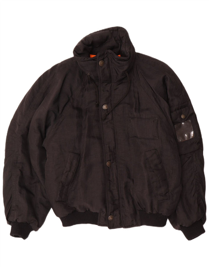 Vintage Mens Loose Fit Padded Jacket UK 38 Medium Black