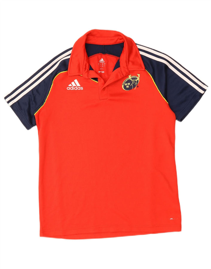 ADIDAS Mens Munster Rugby Graphic Polo Shirt Medium Red Colourblock