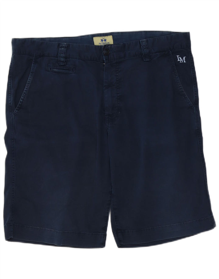 LA MARTINA Mens Chino Shorts W38 XL Navy Blue