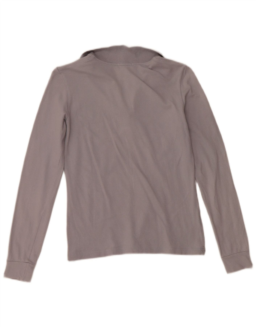 Fred Perry Womens Long Sleeve Polo Shirt UK 10 Small Grey Cotton