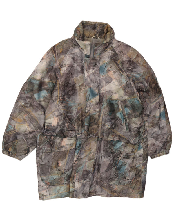 C&A Womens Abstract Pattern Windbreaker Jacket IT 44 Medium Multicoloured