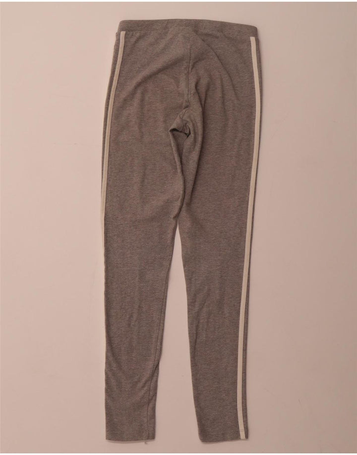 ADIDAS Womens Leggings UK 6 XS Grey Cotton