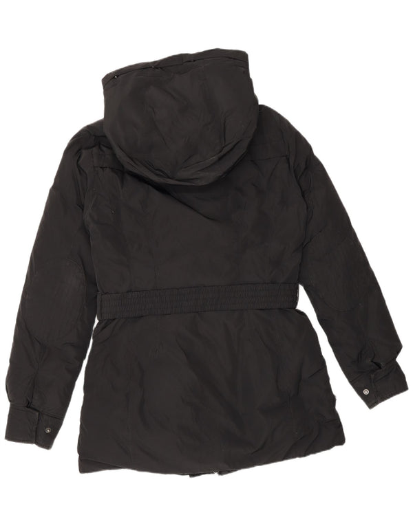 Timberland Womens Hooded Padded Coat UK 10 Small Black Polyester