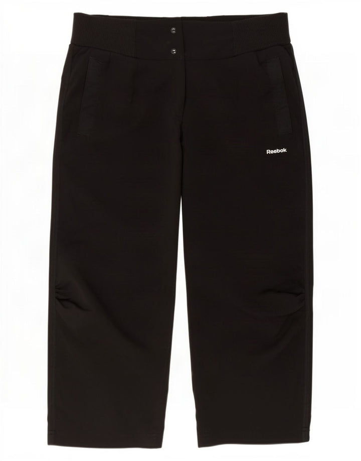 Reebok Womens Bermuda Shorts UK 12 Medium W30 Black Polyester