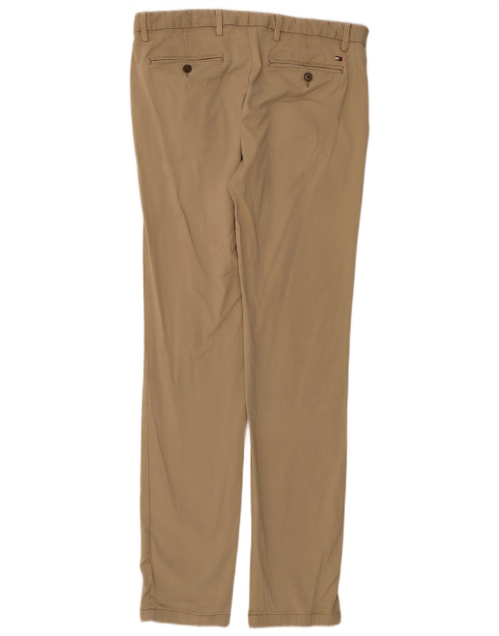 TOMMY HILFIGER Mens Skinny Chino Trousers W33 L34 Beige Cotton