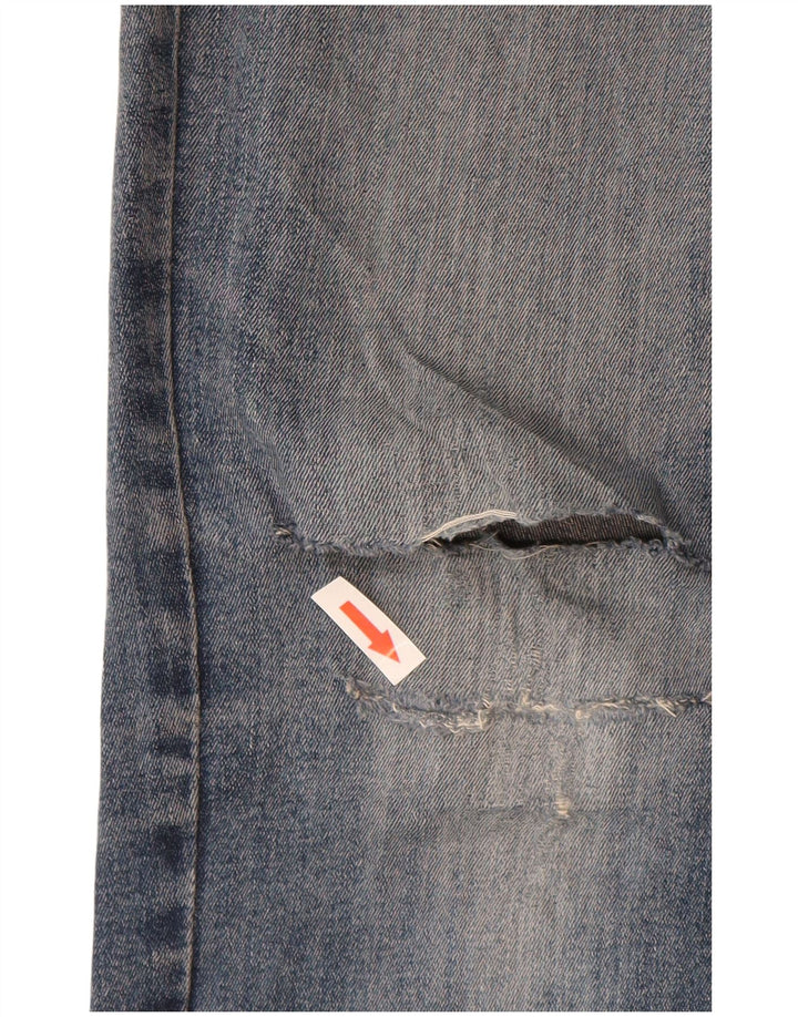 Dack's Womens Distressed Slim Jeans IT 46 Large W30 L29 Blue Cotton