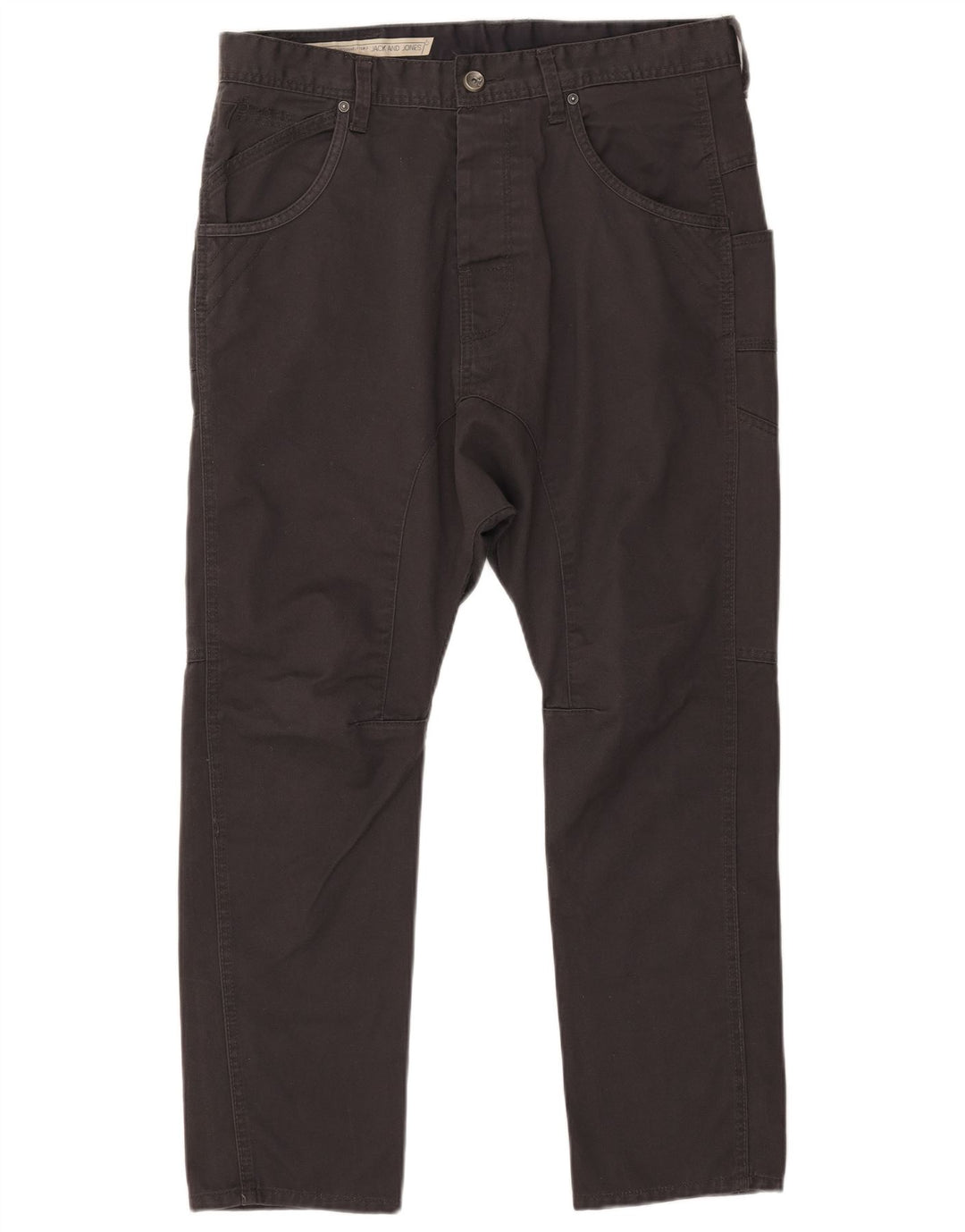 Jack & Jones Mens Slim Casual Trousers W34 L25 Black Polyester