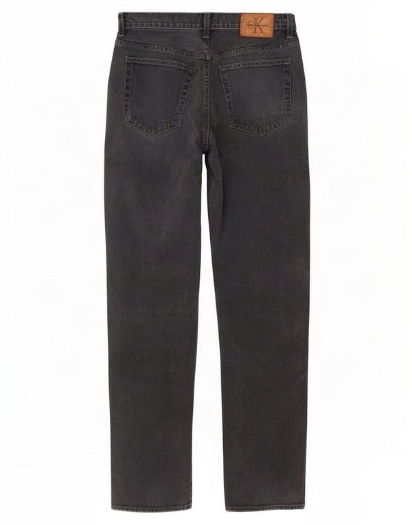 Calvin Klein Mens Tapered Jeans W32 L31 Black Cotton