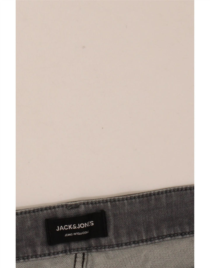Jack & Jones Mens Denim Shorts Medium W32 Grey Polyester