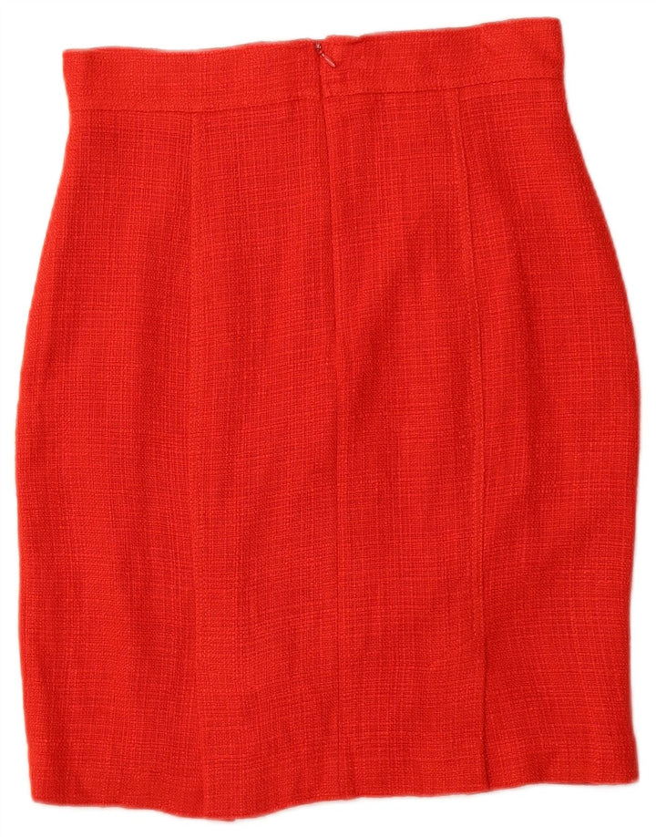 HOBBS Womens Pencil Skirt UK 12 Medium W30  Red Viscose