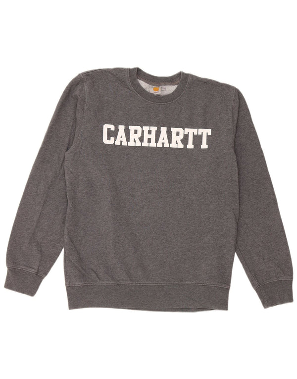 Carhartt Mens Graphic Sweatshirt Jumper Small Grey Cotton