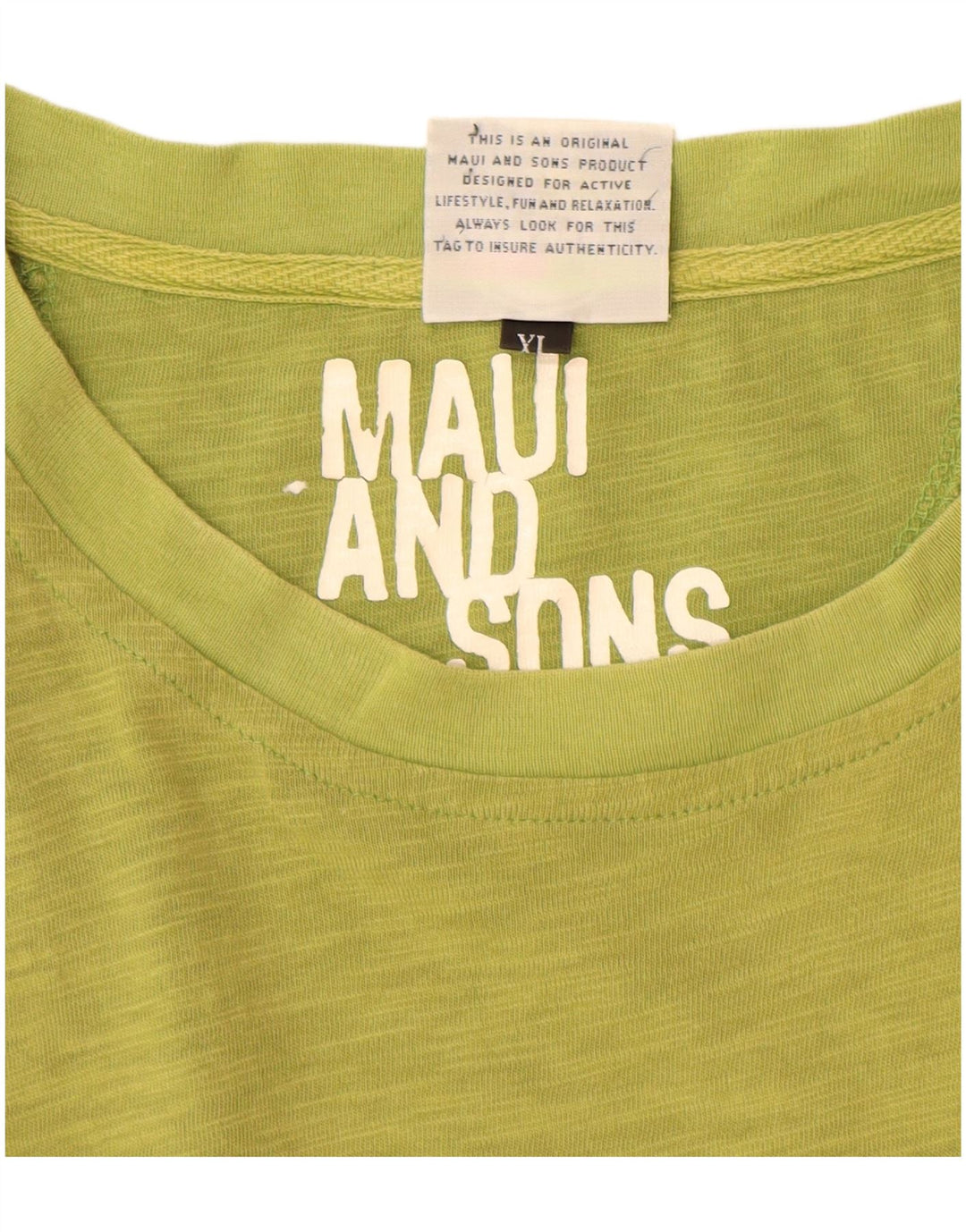 MAUI AND SONS Womens T-Shirt Top UK 18 XL Green Flecked Cotton