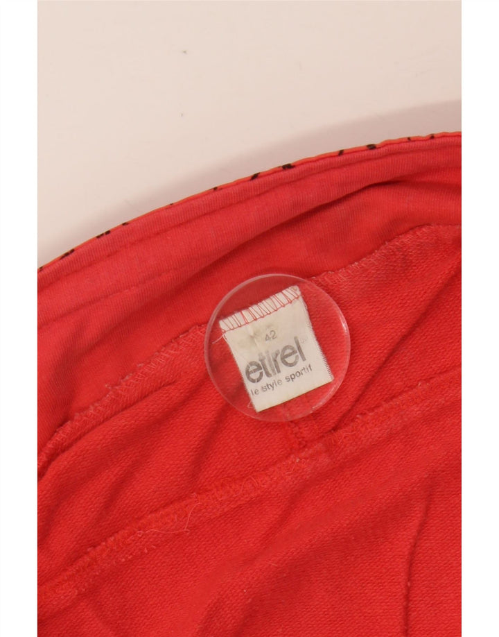 ETIREL Womens Oversized Tracksuit Top Jacket IT 42 Medium Red Colourblock