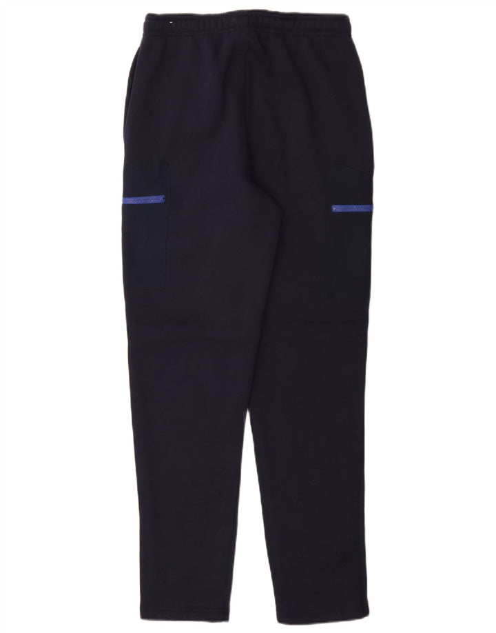 REEBOK Boys Graphic Tracksuit Trousers 15-16 Years 2XL Navy Blue Cotton