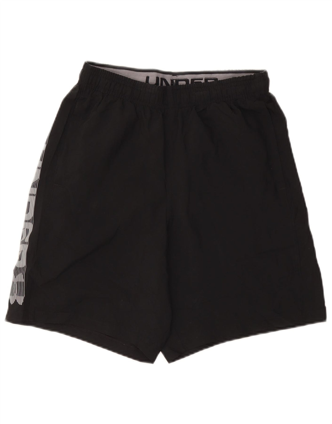 Under Armour Mens Graphic Loose Fit Sport Shorts Small Black Polyester