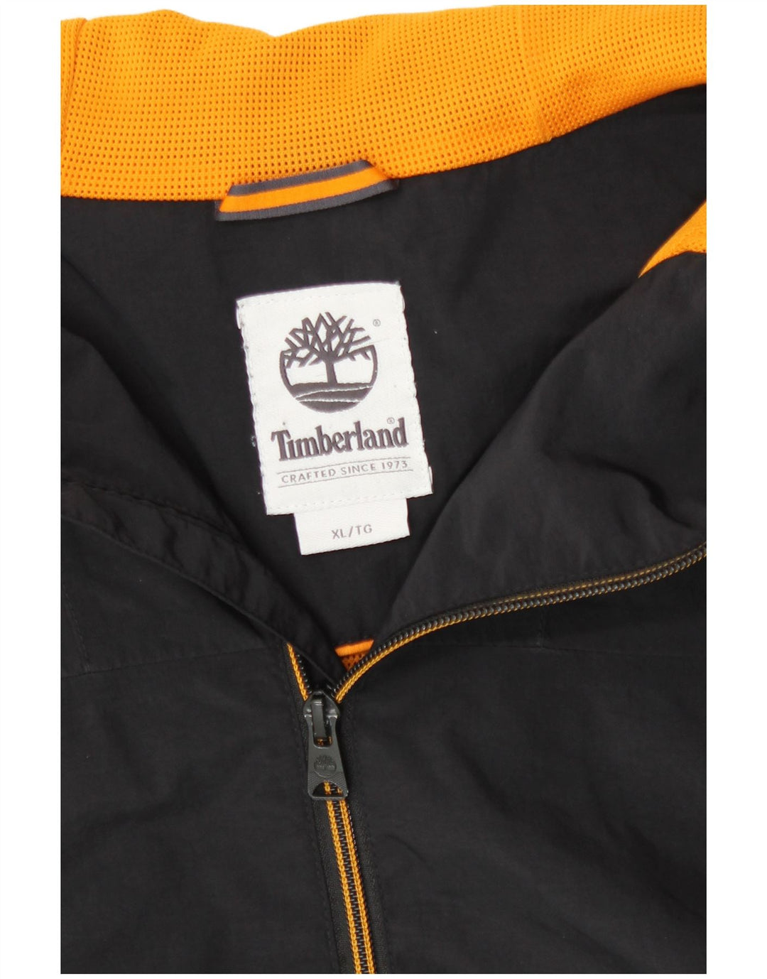 Timberland Mens Hooded Bomber Jacket UK 42 XL Black Nylon