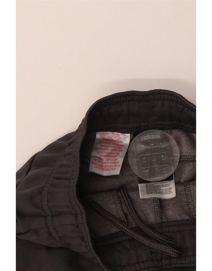 ADIDAS Boys Tracksuit Trousers Joggers 9-10 Years  Grey Cotton