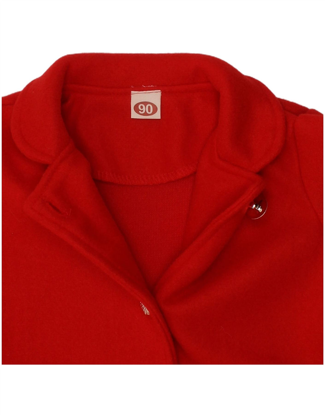 VINTAGE Baby Girls Overcoat 18-24 Months Red Polyester