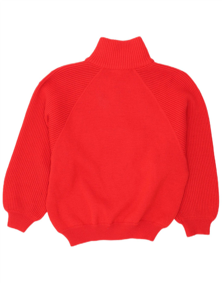 Skipper's Mens Button Neck Jumper Sweater IT 48 Medium Red Wool