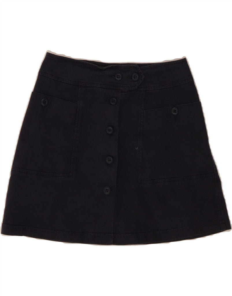 ARMANI Womens Mini Skirt US 6 Medium W26 Navy Blue Cotton Vintage Armani and Second-Hand Armani from Messina Hembry 