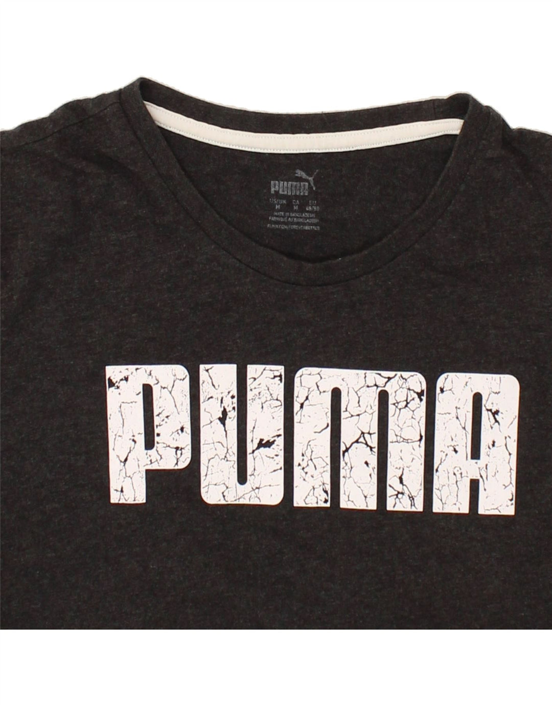 PUMA Mens Graphic T-Shirt Top Medium Grey Cotton Vintage Puma and Second-Hand Puma from Messina Hembry 