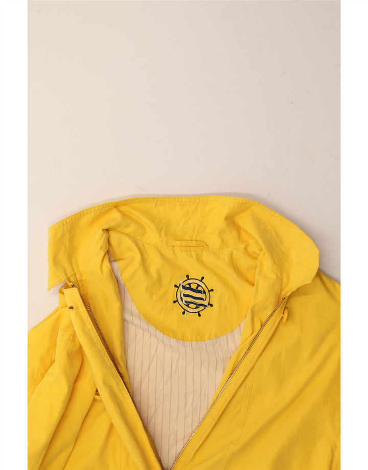 BASIC Womens Oversized Windbreaker Coat US 12 Large Yellow Polyester Vintage Basic and Second-Hand Basic from Messina Hembry 