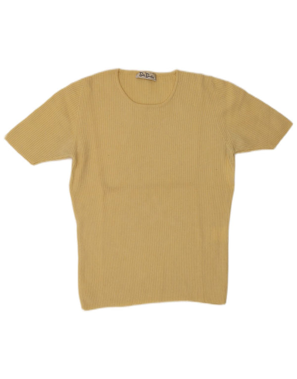 Betty Barclay Womens Crew Neck Jumper Sweater UK 14 Large Yellow