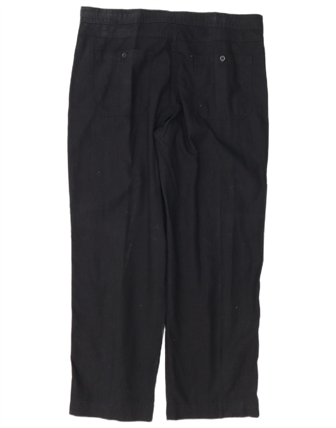 MARKS & SPENCER Mens Blue Harbour Straight Casual Trousers W36 L29 Black