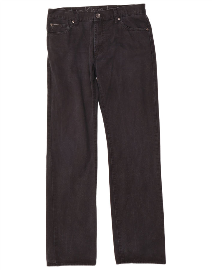 Calvin Klein Mens Straight Jeans W33 L34 Navy Blue Cotton