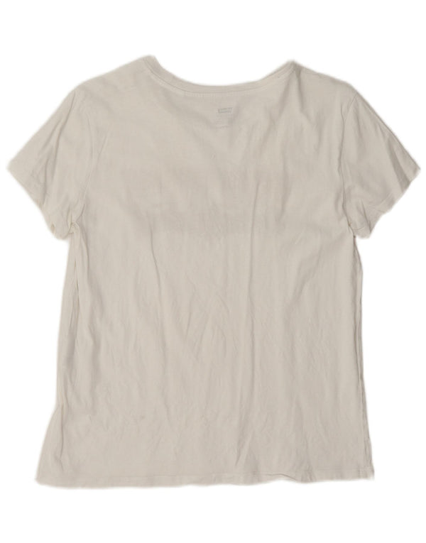 Levi's Womens Graphic T-Shirt Top UK 14 Medium White