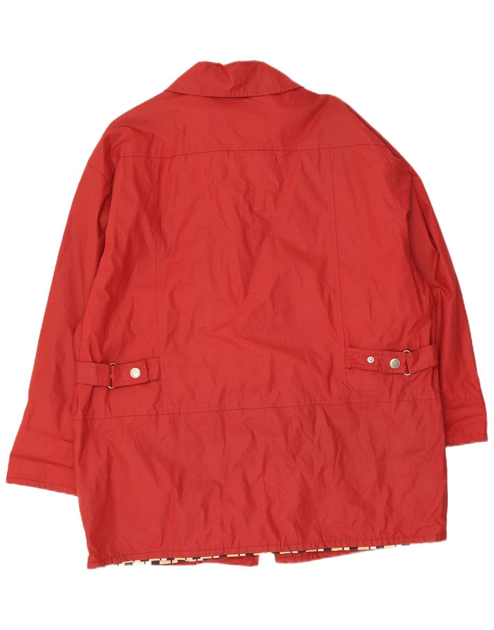 C&A Womens New Fast Oversized Duffle Coat UK 16 Large Red Cotton