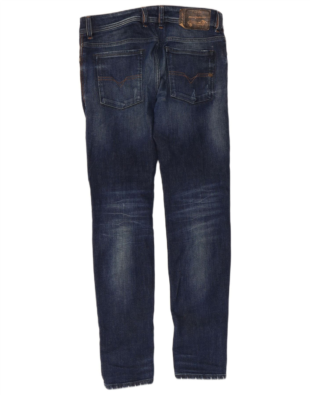 DIESEL Mens Sleenker Distressed Slim Skinny Jeans W30 L30 Blue Cotton