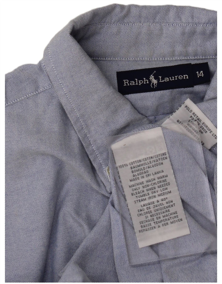 RALPH LAUREN Boys Shirt 13-14 Years Blue Cotton
