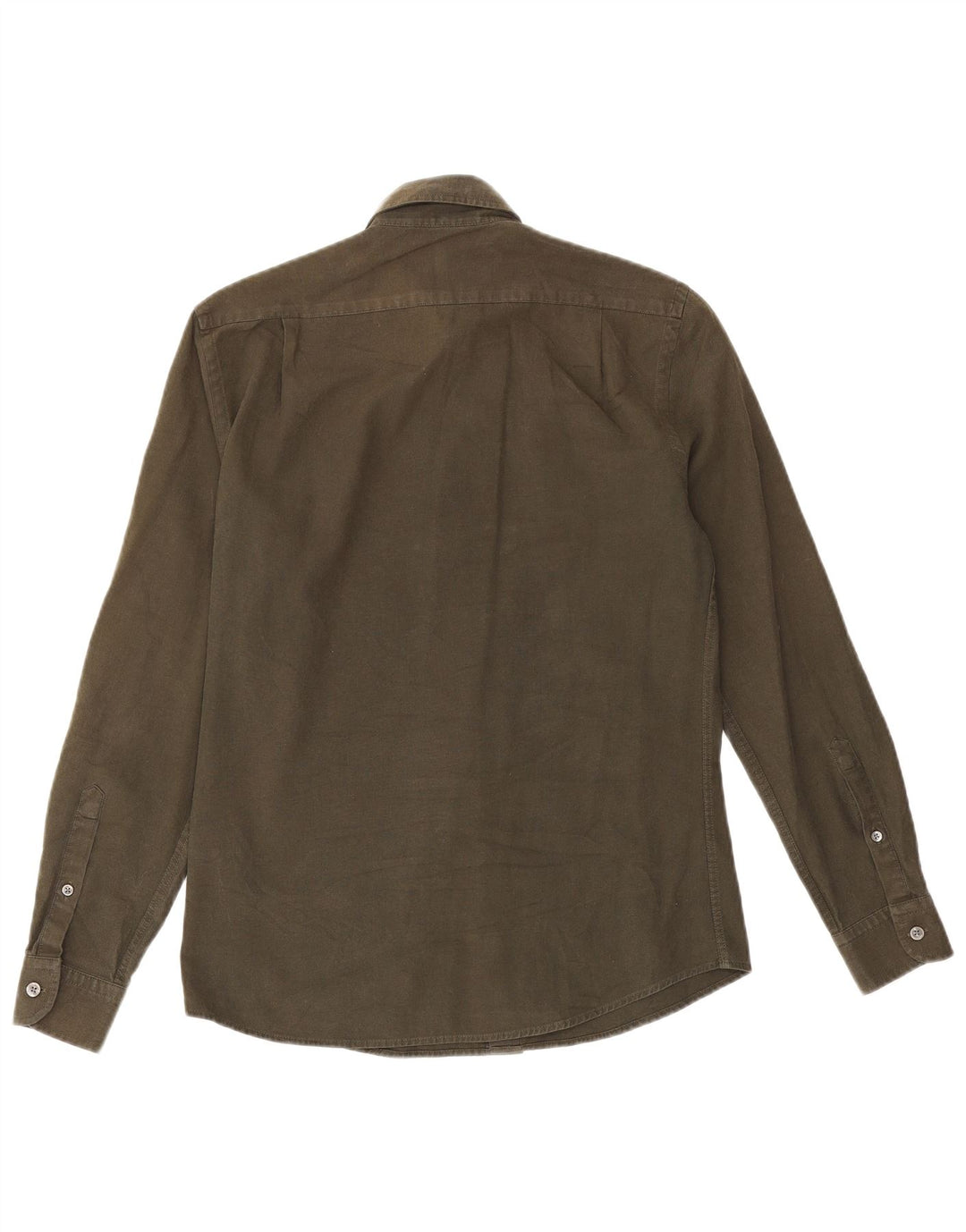 Reiss Mens Regular Fit Shirt Small Khaki Cotton