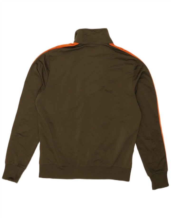 Puma Mens Tracksuit Top Jacket Medium Khaki Colourblock Polyester