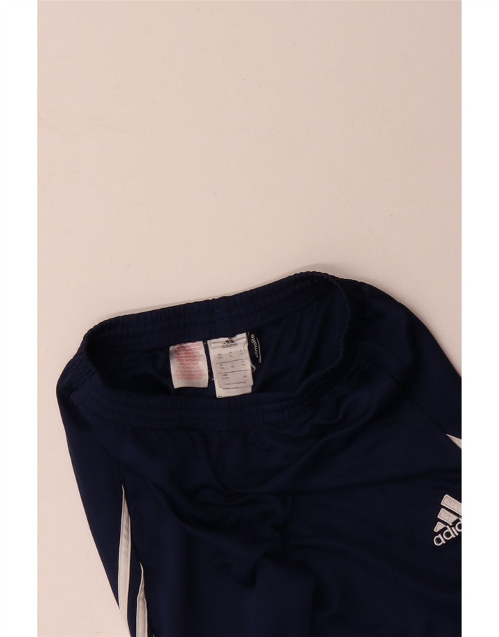 ADIDAS Boys Climalite Tracksuit Trousers 13-14 Years  Blue Polyester