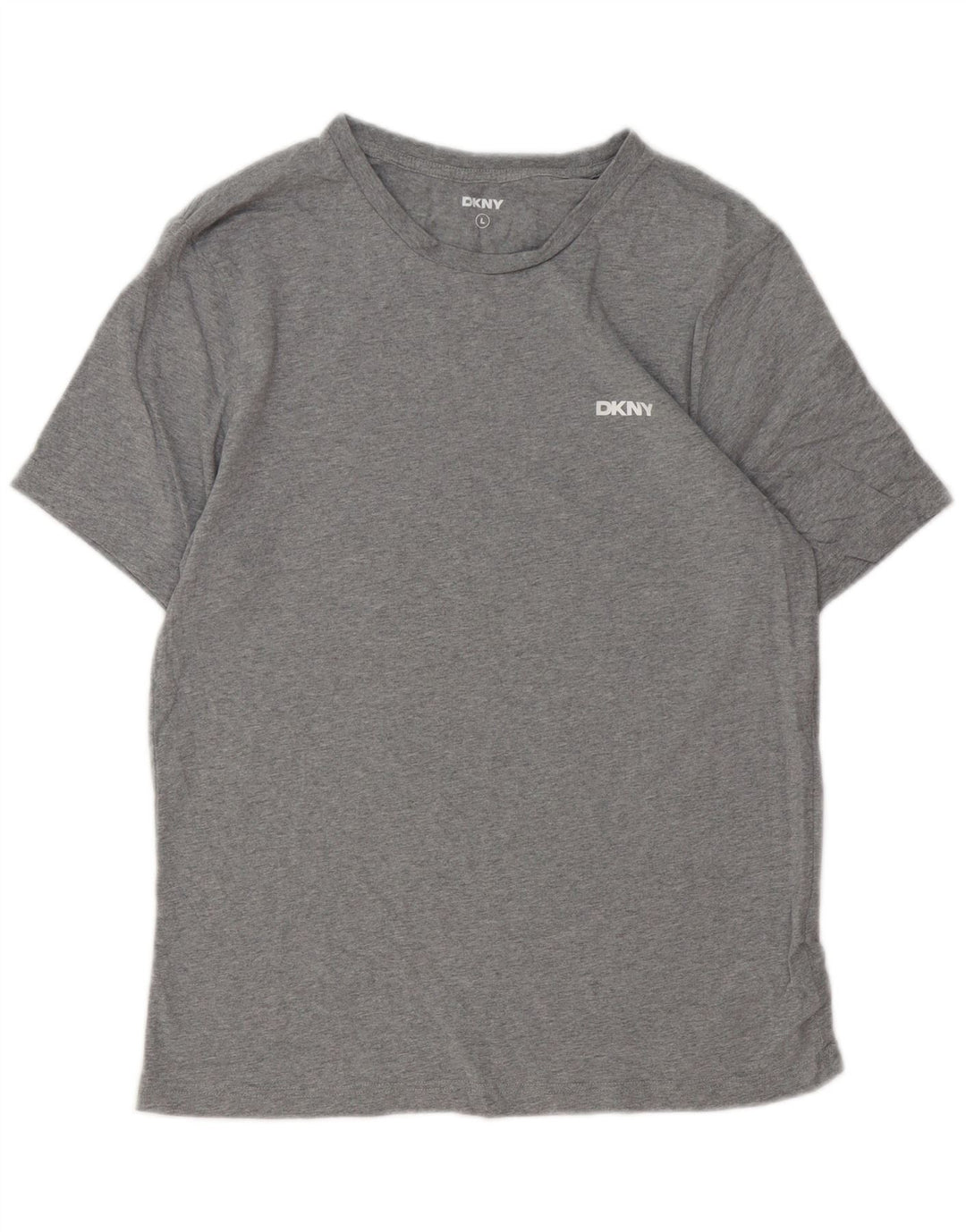 DKNY Mens T-Shirt Top Large Grey Cotton