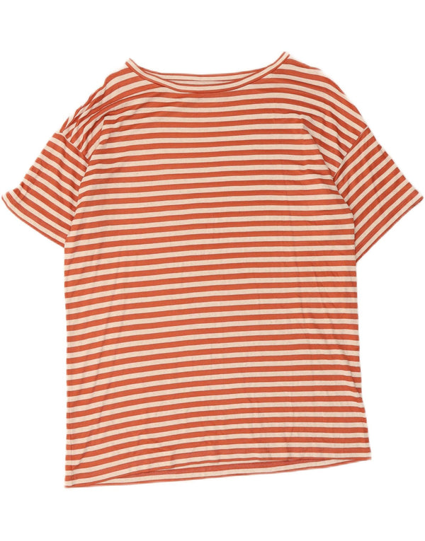 Max Mara Womens Leisure T-Shirt Top UK 14 Large Maroon Striped