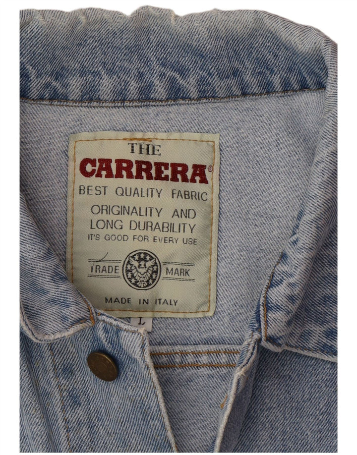 CARRERA Mens Denim Jacket UK 40 Large Blue