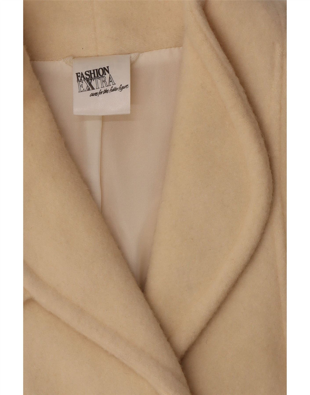 Vintage Womens Overcoat UK 14 Large Beige New Wool