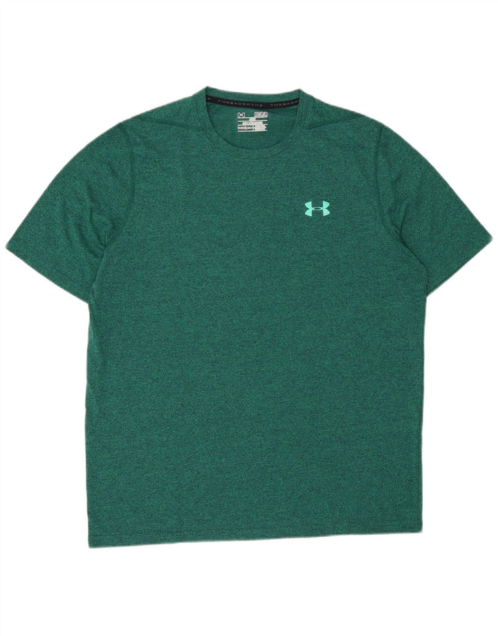 Under Armour Mens loose T-Shirt Top Medium Green Flecked