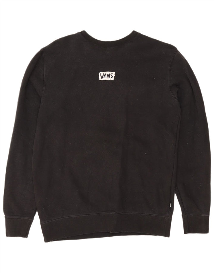 VANS Mens Graphic Sweatshirt Jumper Small Black Cotton