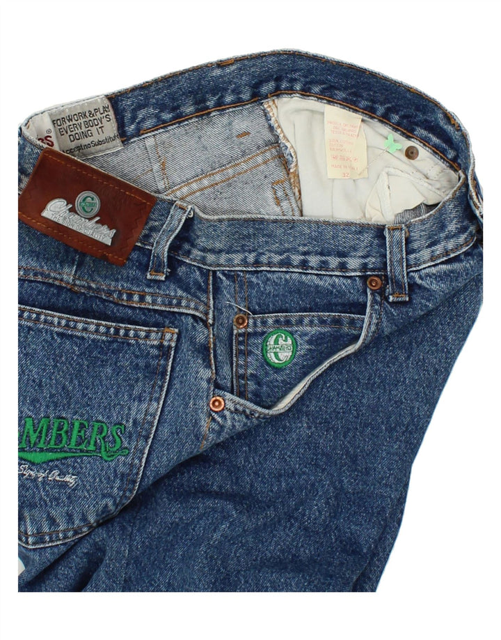 VINTAGE Womens Cropped Jeans W32 L24  Blue Cotton Vintage Vintage and Second-Hand Vintage from Messina Hembry 