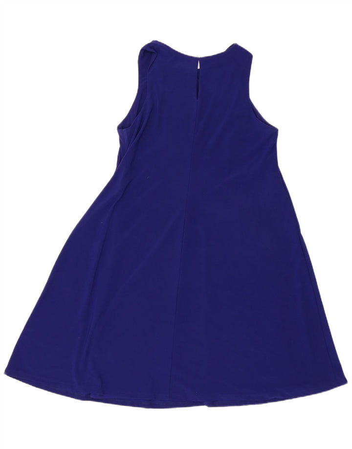Ralph Lauren Womens Sleeveless Tent Dress US 6 Medium Blue Polyester