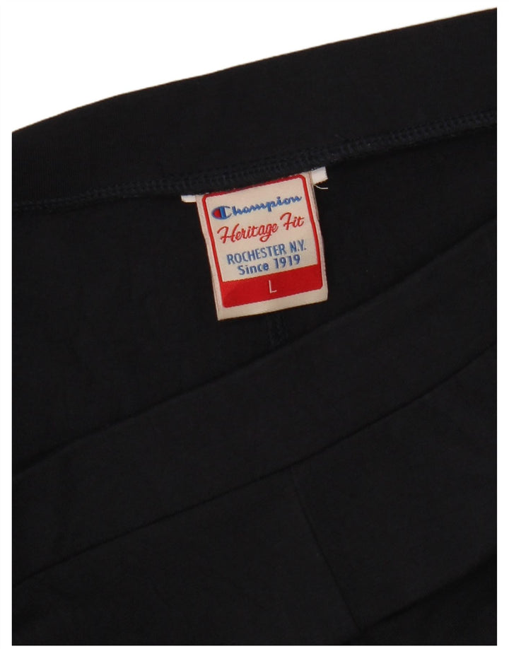 Champion Womens Heritage Fit Leggings UK 14 Large  Navy Blue