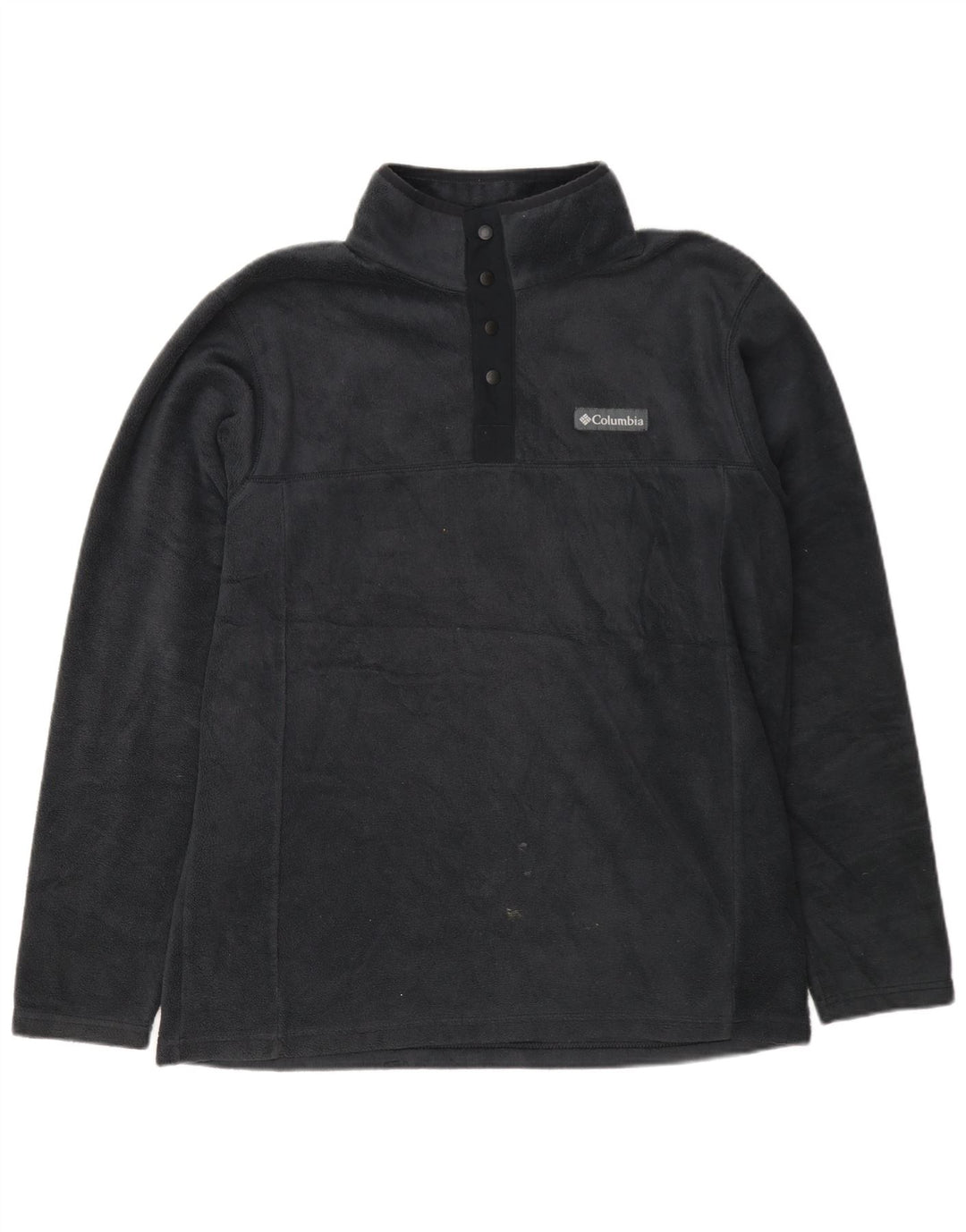 Columbia Mens Button Neck Fleece Jumper Medium Grey Polyester