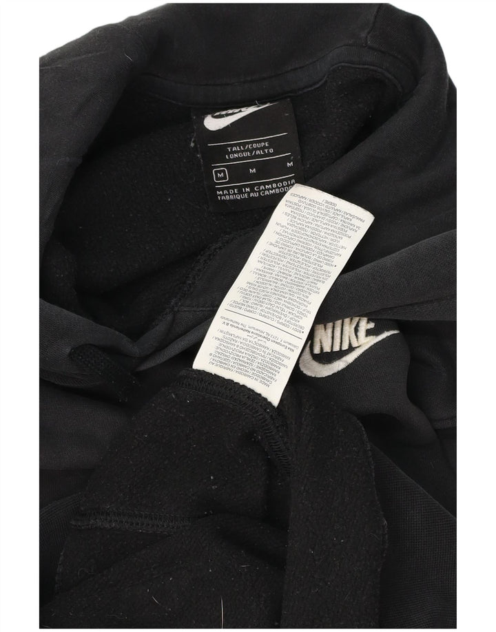 Nike Mens Tall Hoodie Jumper Medium Black Cotton