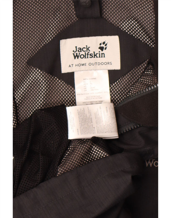 Jack Wolfskin Mens Rain Jacket UK 40 Large Black Polyester