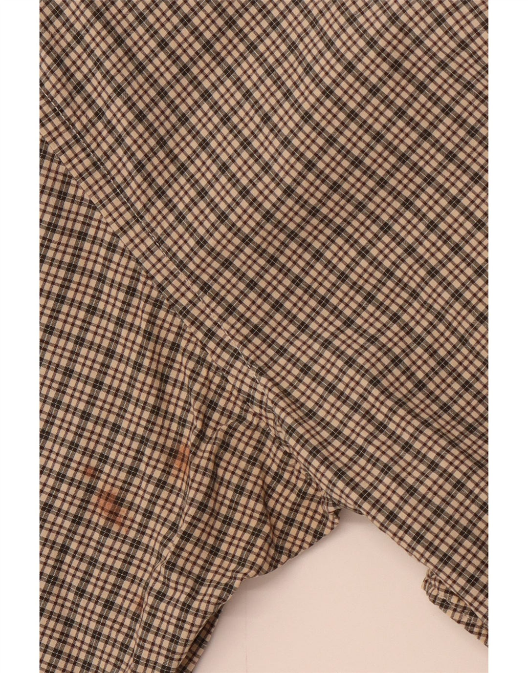 EDDIE BAUER Mens Shirt Medium Brown Check Cotton